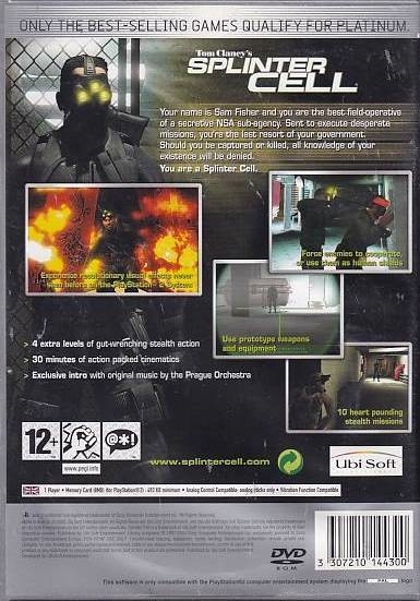 Tom Clancys Splinter Cell Platinum - PS2 (Genbrug)